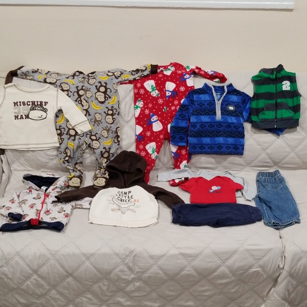 12 Month Baby Boy Clothes- whole lot